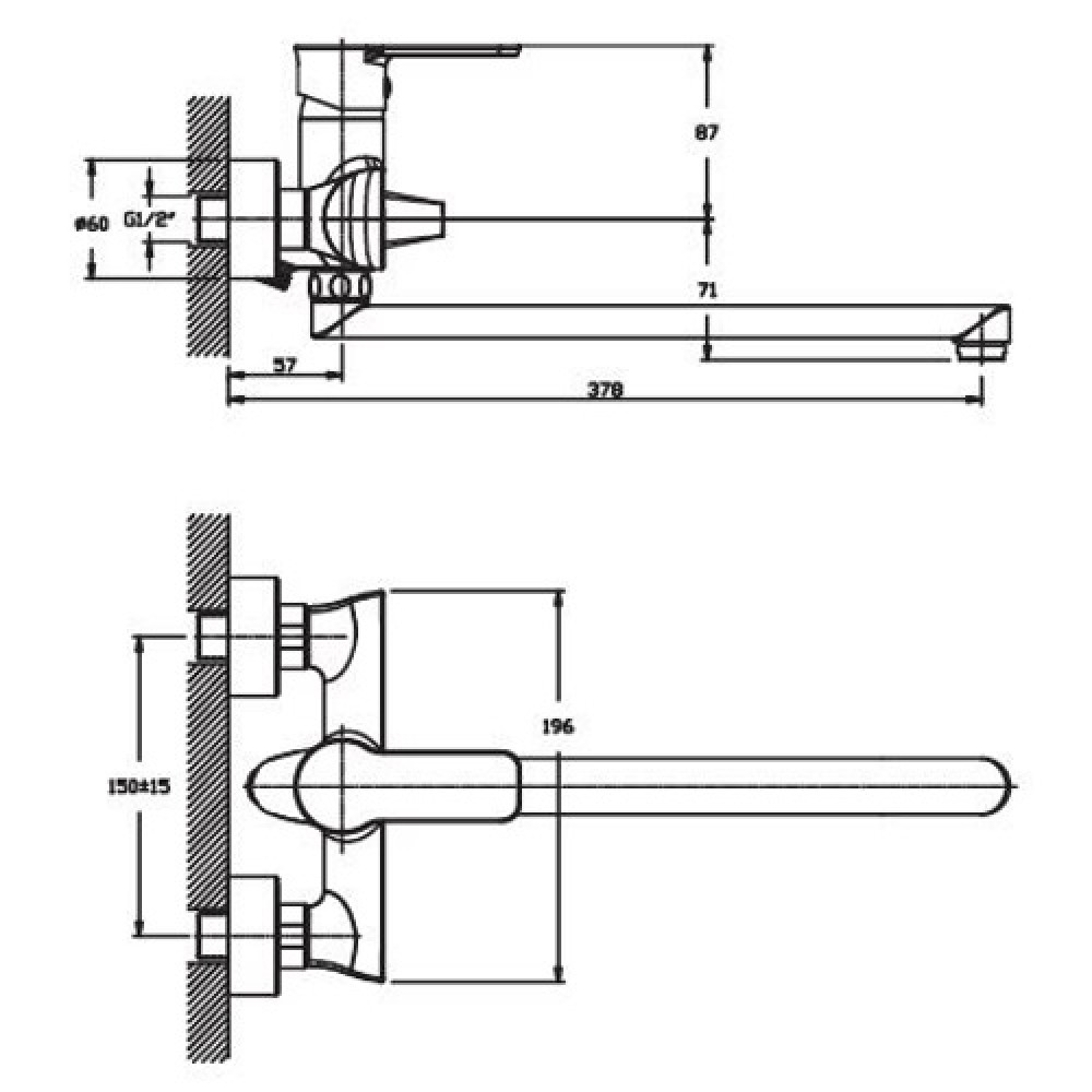 Змішувач для ванни Haiba HOUSTON 006 (HB0230)