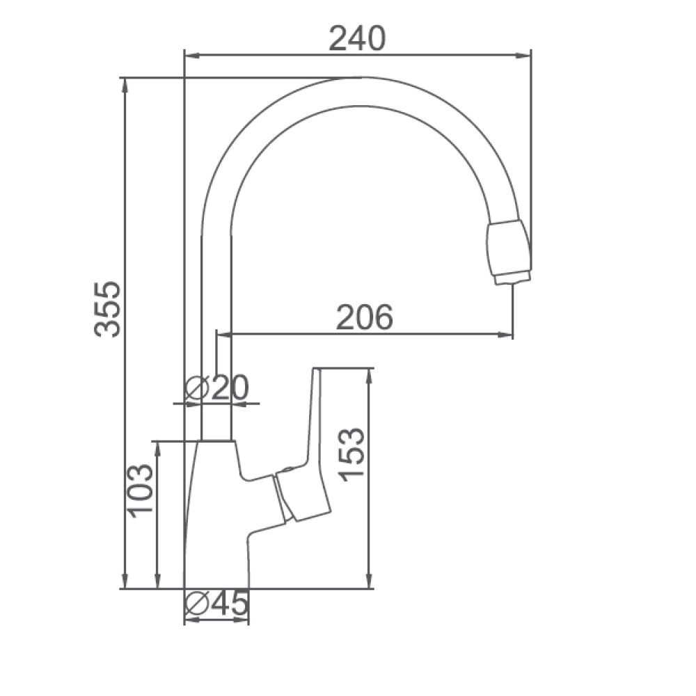 Змішувач для кухні IBERGRIF ARIAL M14026 (IB0041)