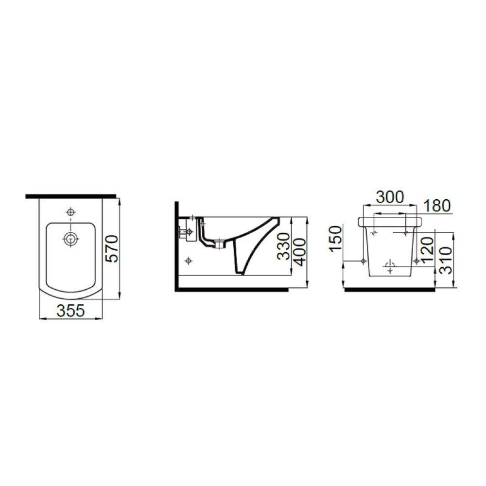Біде IDEVIT Vega підвісне 2806-0305