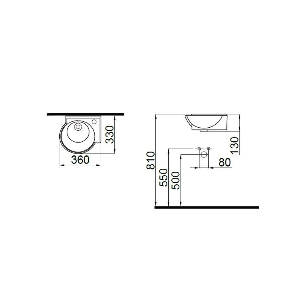 Раковина IDEVIT Myra Mini 0201-0365-08