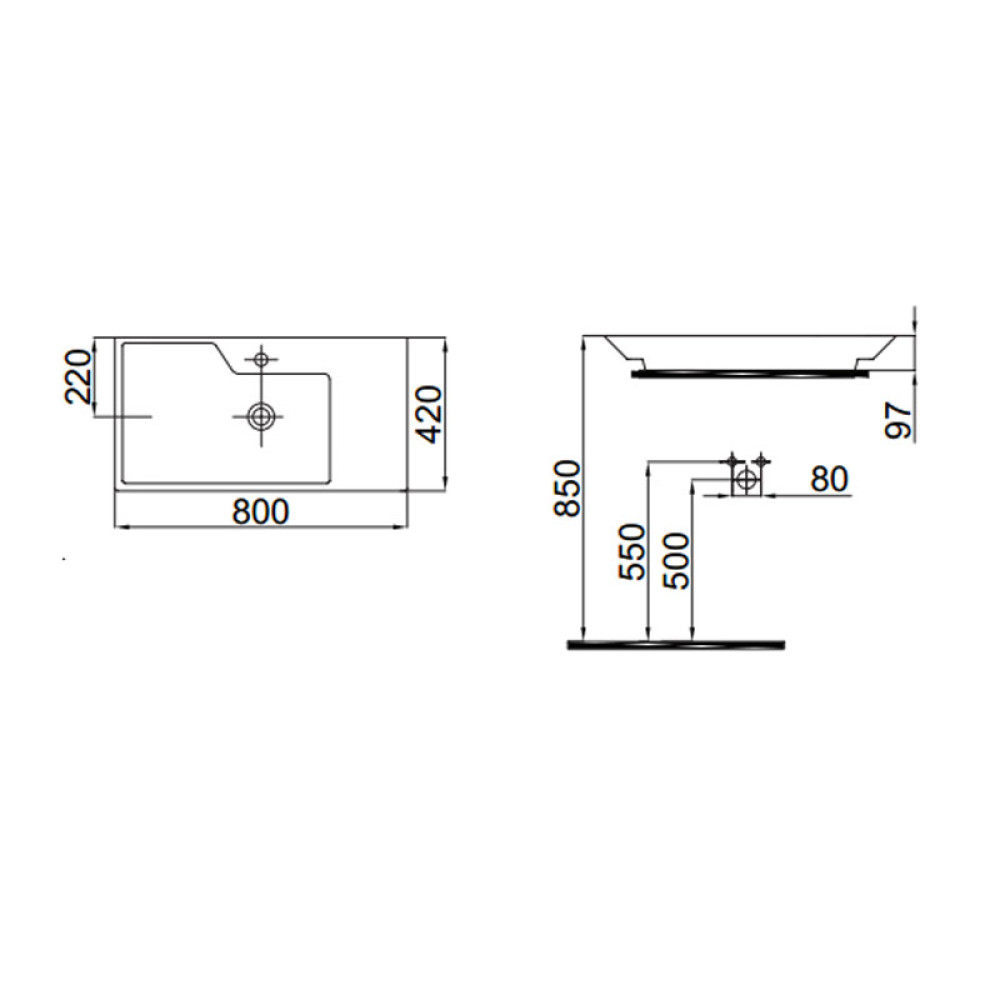 Раковина IDEVIT Lara 0201-2805