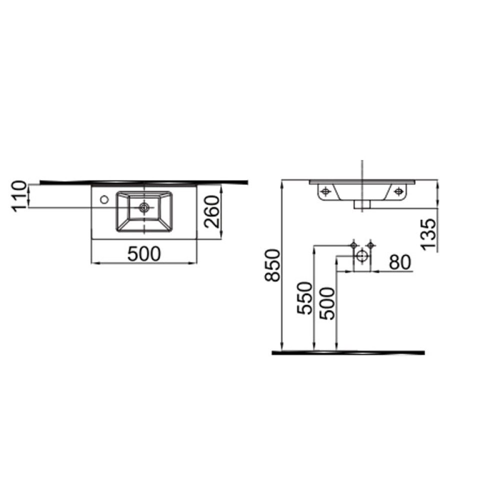Раковина IDEVIT Merkur 0201-3507