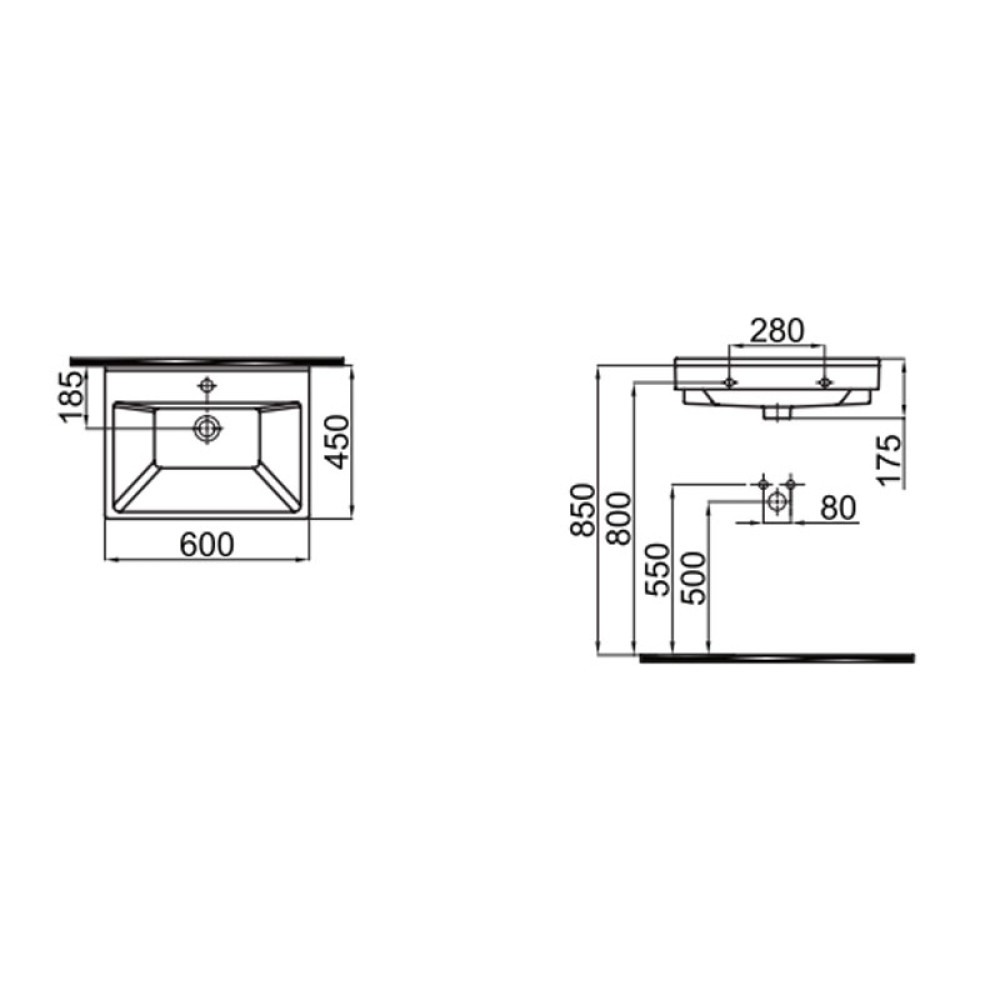 Раковина IDEVIT Merkur 0201-5605