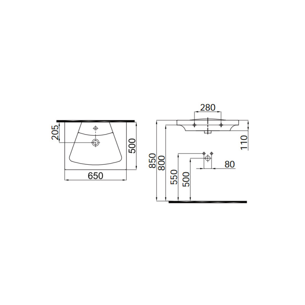 Раковина IDEVIT Vega 2801-0505