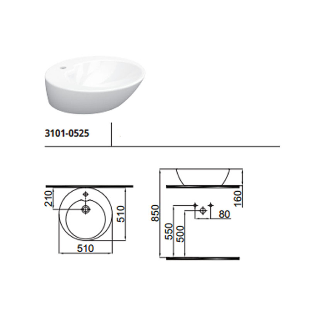 Раковина IDEVIT Alfa 3101-0525