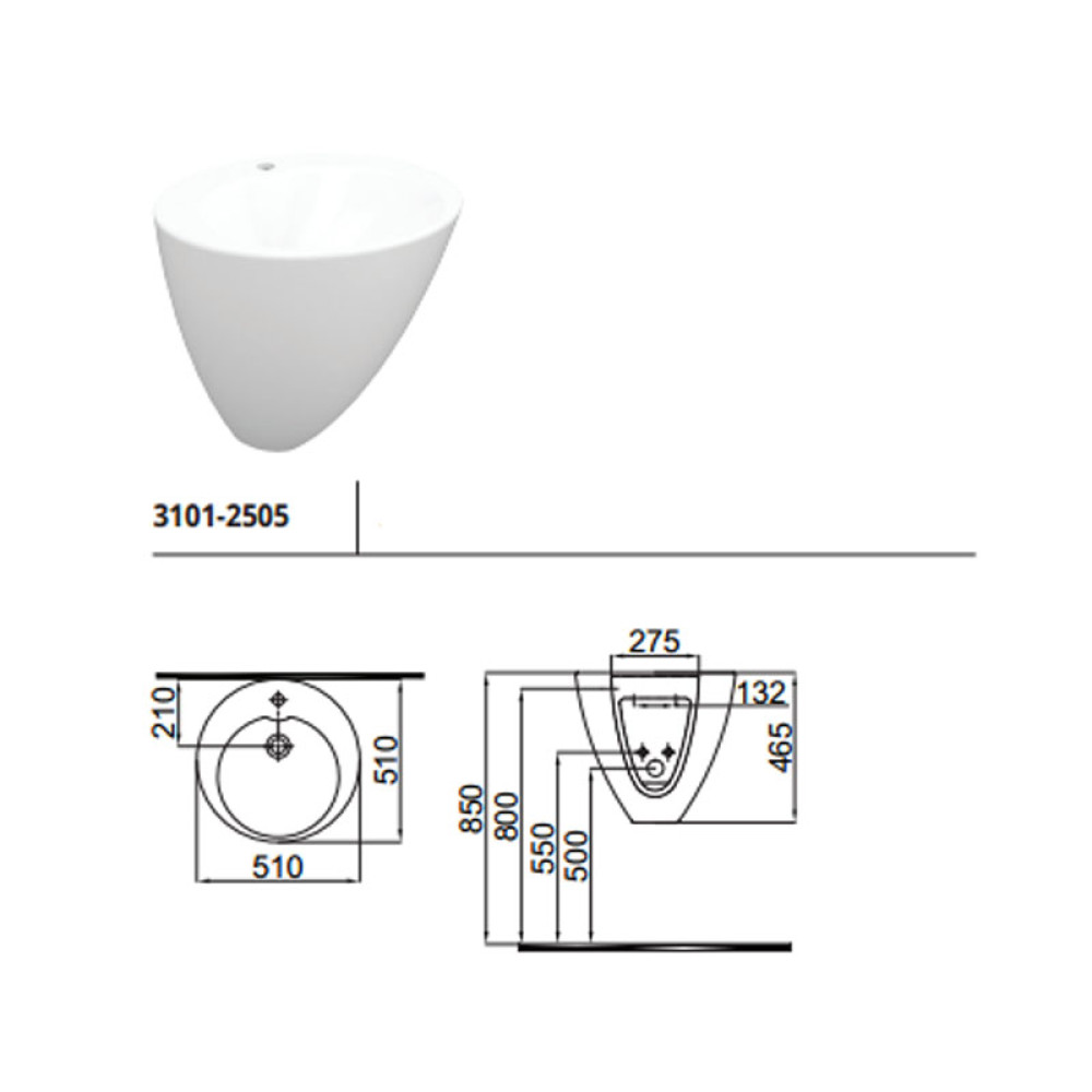 Раковина IDEVIT Alfa 3101-2505