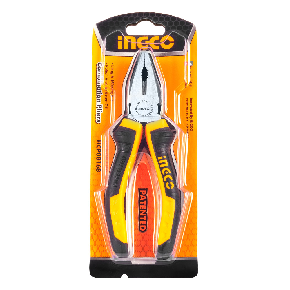 Плоскогубці комбіновані INGCO 160 мм (HCP08168)