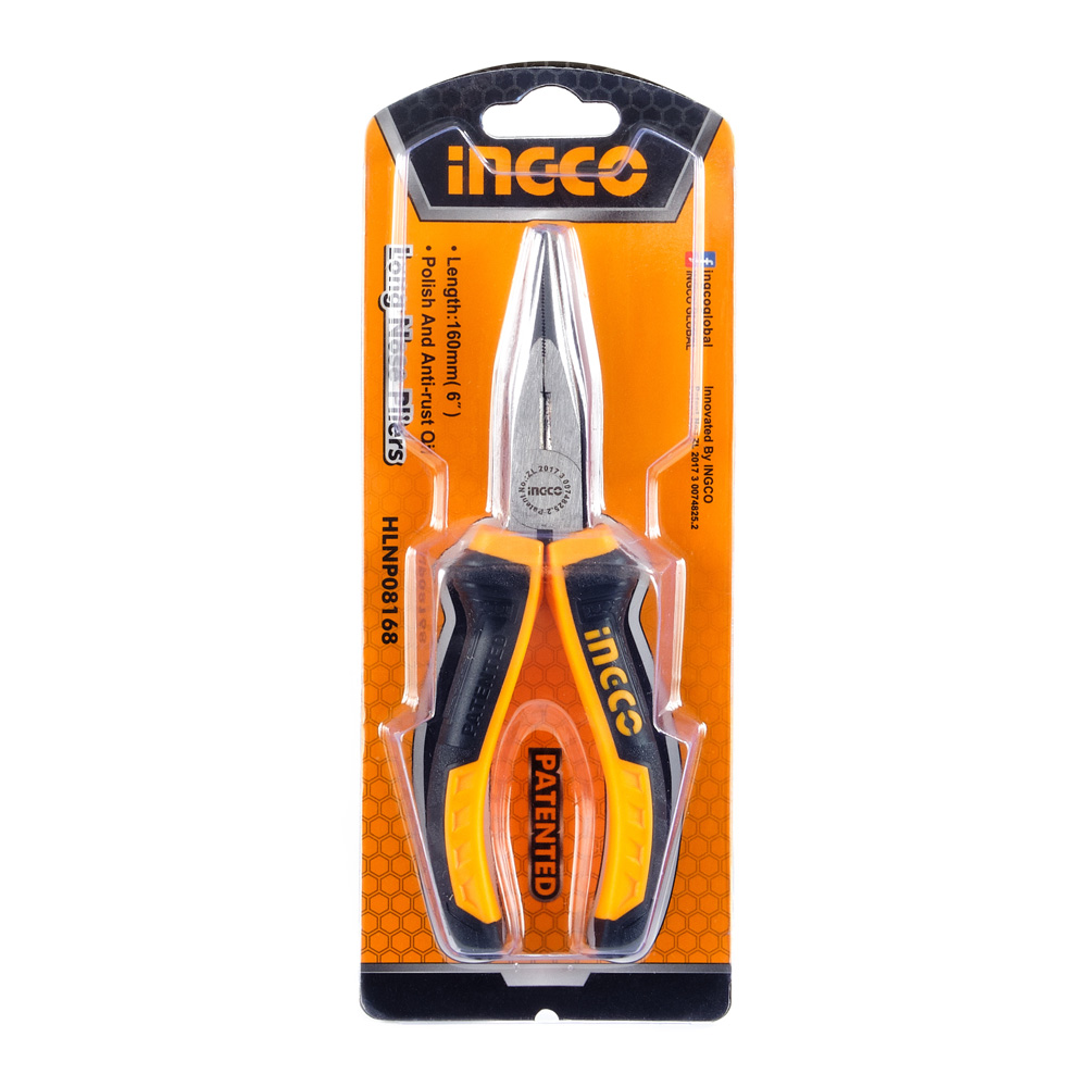 Длинногубцы INGCO 160 мм (HLNP08168)
