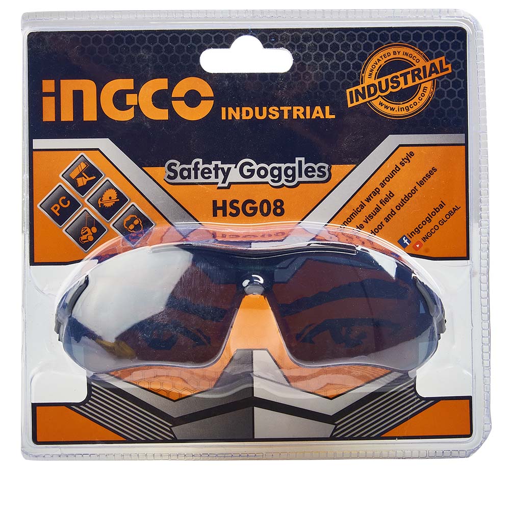 Окуляри захисні INGCO Profi INDUSTRIAL (затемнені) (HSG08)