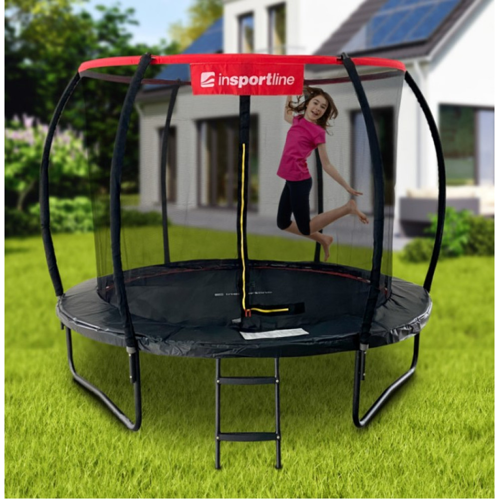 Батут с внутренней сеткой inSPORTline Flea PRO 244 см черный (23878)