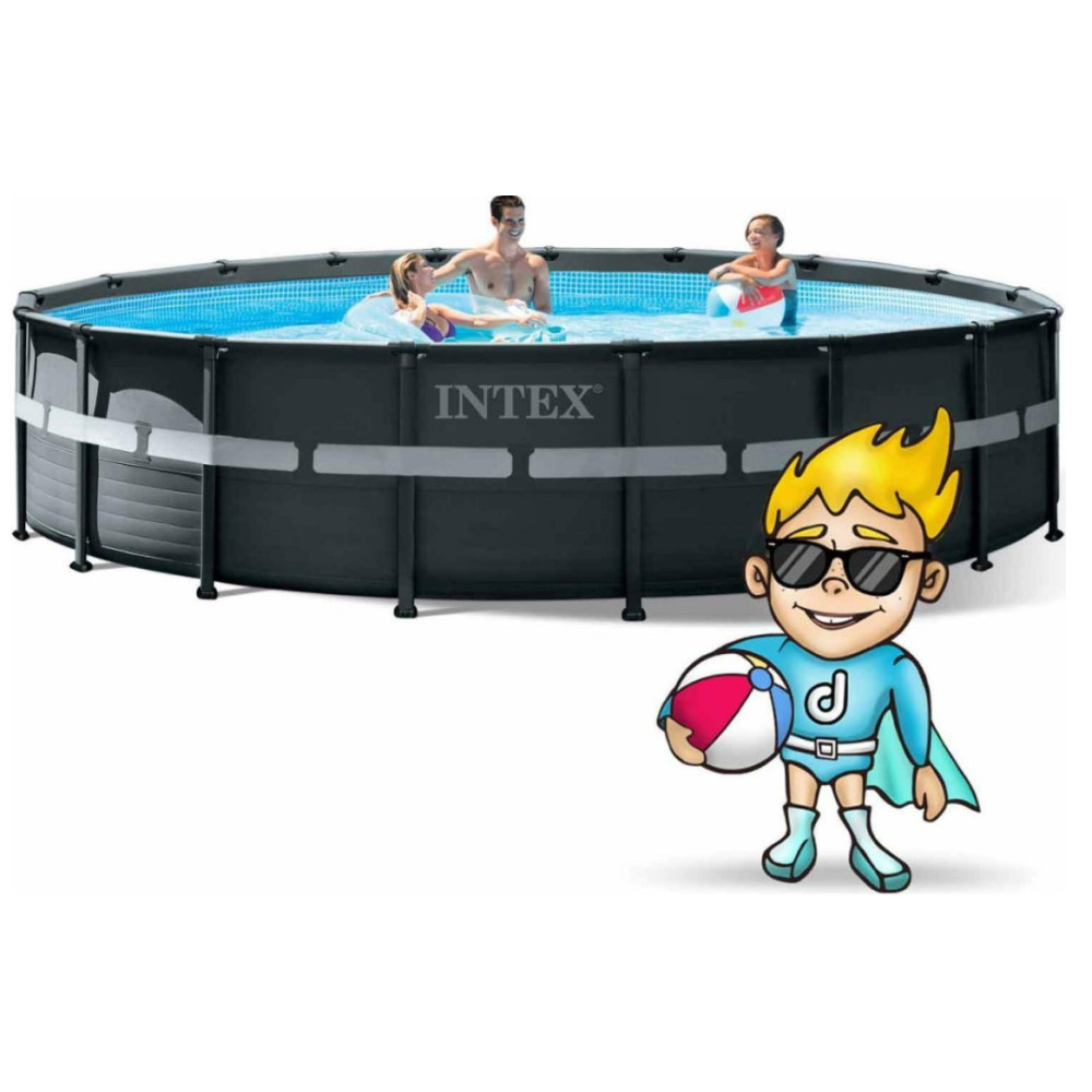 Бассейн каркасный 11 в 1 INTEX 26330 549 см - графитовый (DM-26330)