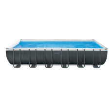 Басейн каркасний прямокутний 9 в 1 INTEX 26364GN, 732 х 366 х 132 см, темно-сірий (DM-26364GN)
