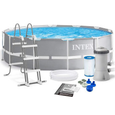 Бассейн каркасный 17 в 1 INTEX 26716, 366 x 99 см, серый (DM-26716-17W1)