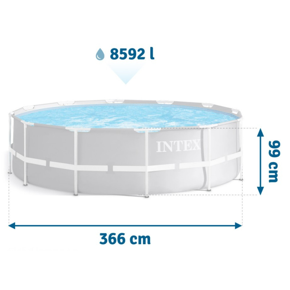 Бассейн каркасный 4 в 1 INTEX 26716GN, 366 x 99 см (DM-26716GN)