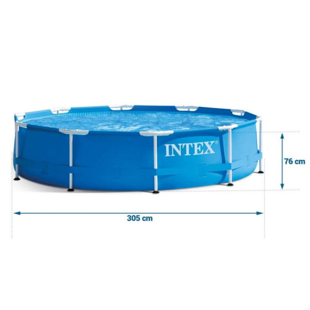 Бассейн каркасный 2 в 1 INTEX 28200, 305 х 76 см, синий (DM-28200-2w1)
