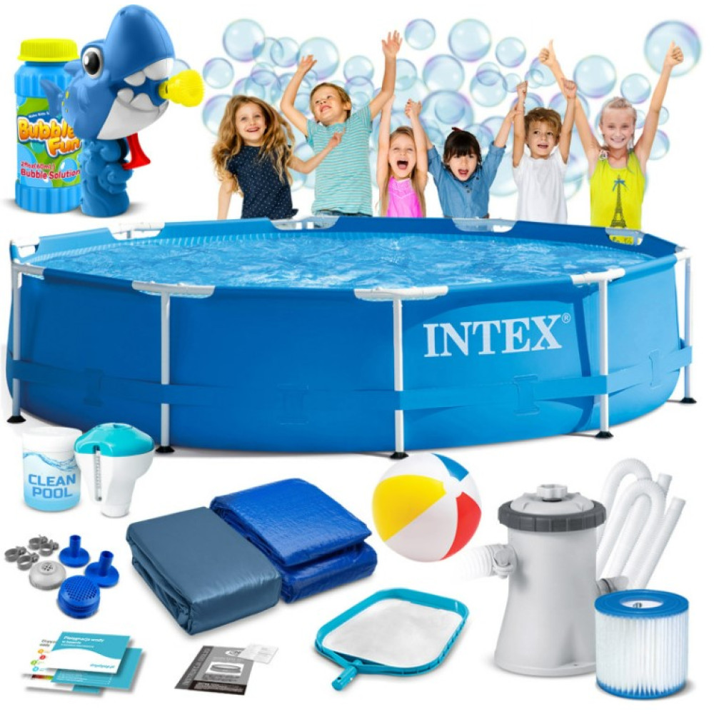 Бассейн каркасный 15 в 1 INTEX 28202 305 х 76 см + машина для создания пузырей (DM-28202-M)