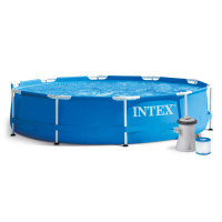 Бассейн каркасный 15 в 1 INTEX 28202 305 х 76 см + машина для создания пузырей (DM-28202-M)