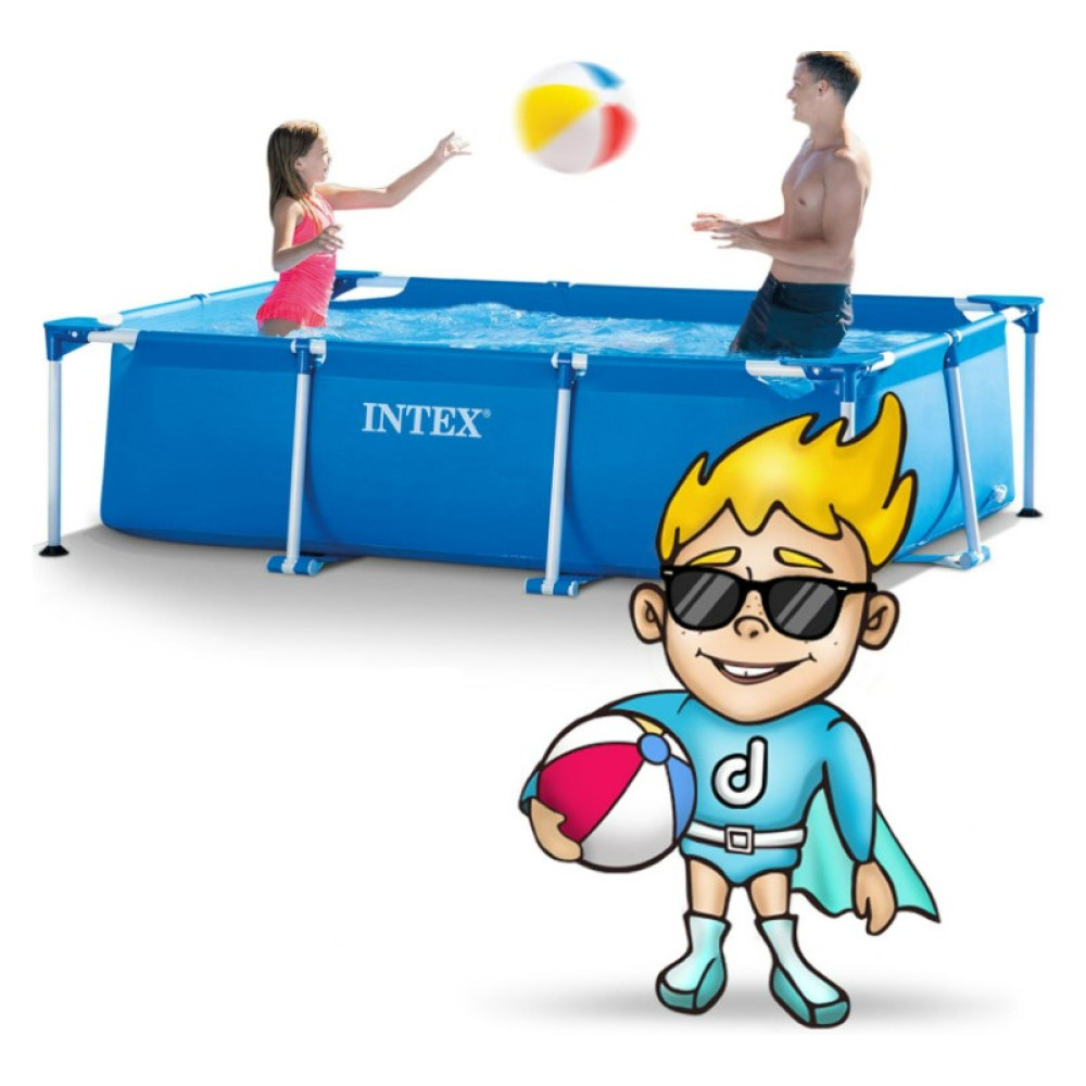 Бассейн каркасный прямоугольный 15в1 INTEX 28270 220 x 150 x 60 см (DM-28270-15w1)