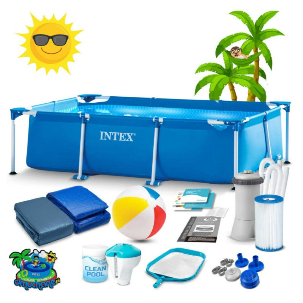 Бассейн каркасный прямоугольный 15 в 1 INTEX 28272, 300 x 200 x 75 см (DM-28272-15w1)