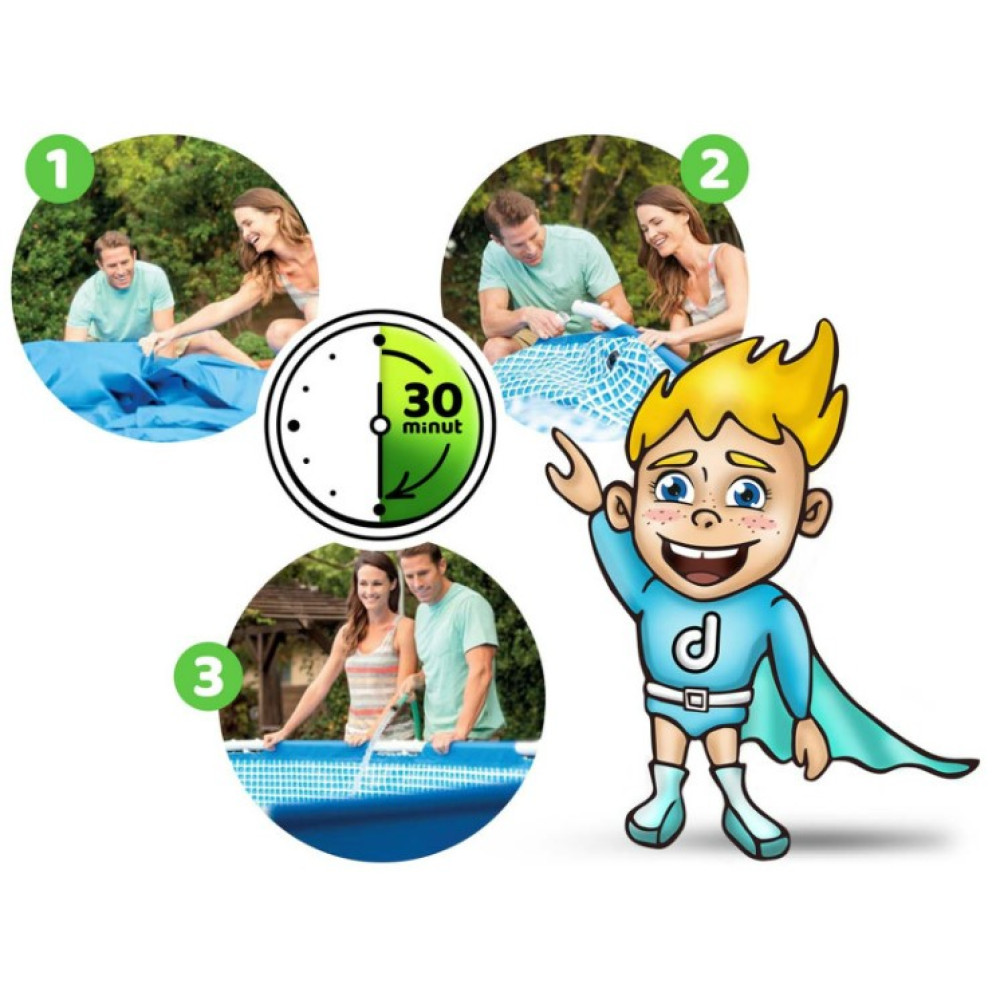 Бассейн каркасный прямоугольный 15 в 1 INTEX 28272, 300 x 200 x 75 см (DM-28272-15w1)