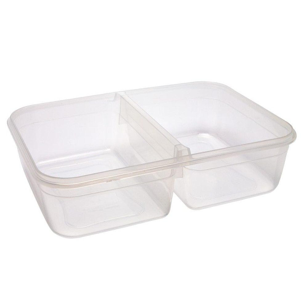 Контейнер Irak Plastik Fresh Box 2 отсека 0,2 + 0,2 л прямоугольный прозрачный (5202)