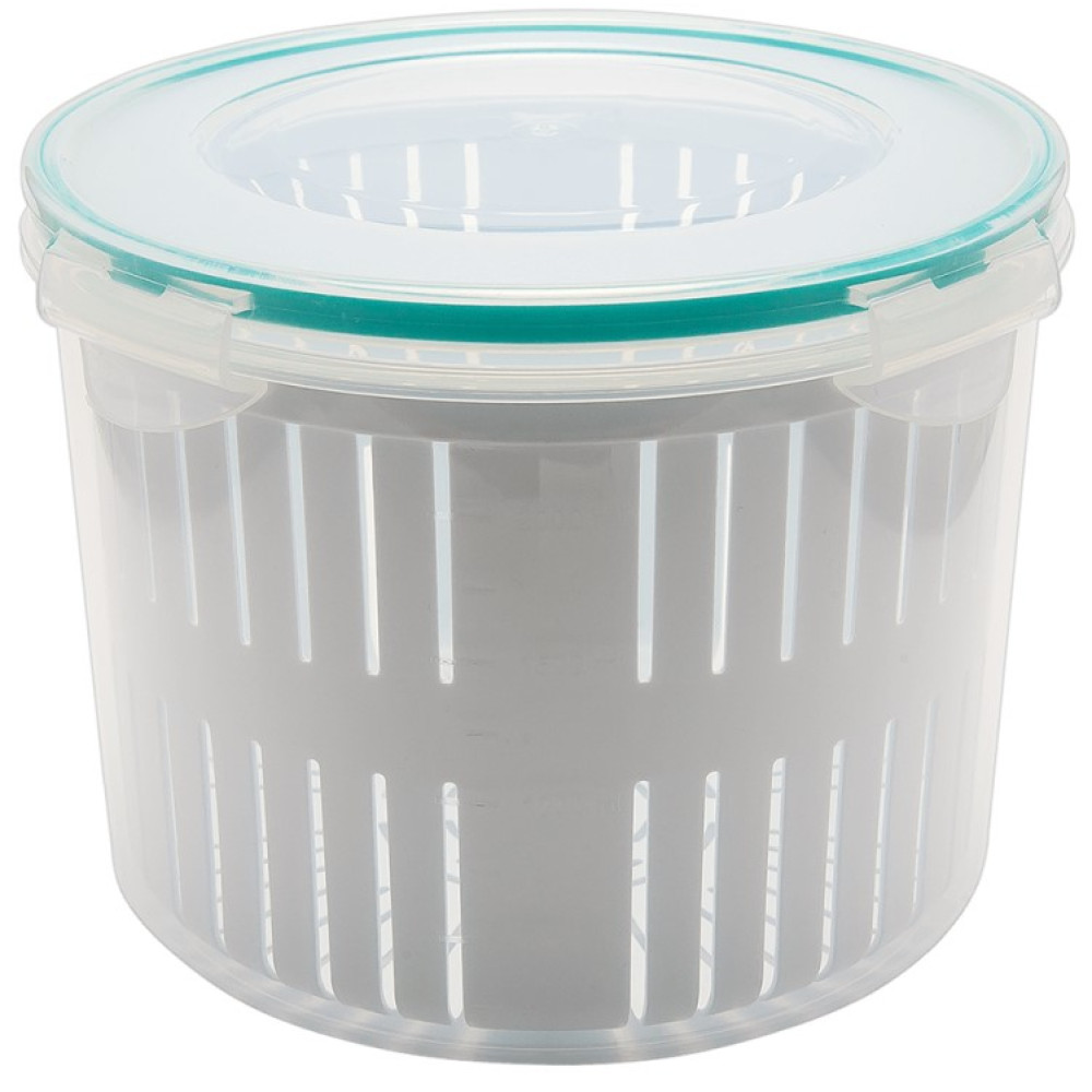 Контейнер Irak Plastik Fresh Box 2,5 л круглый с дуршлагом прозрачный (5233)
