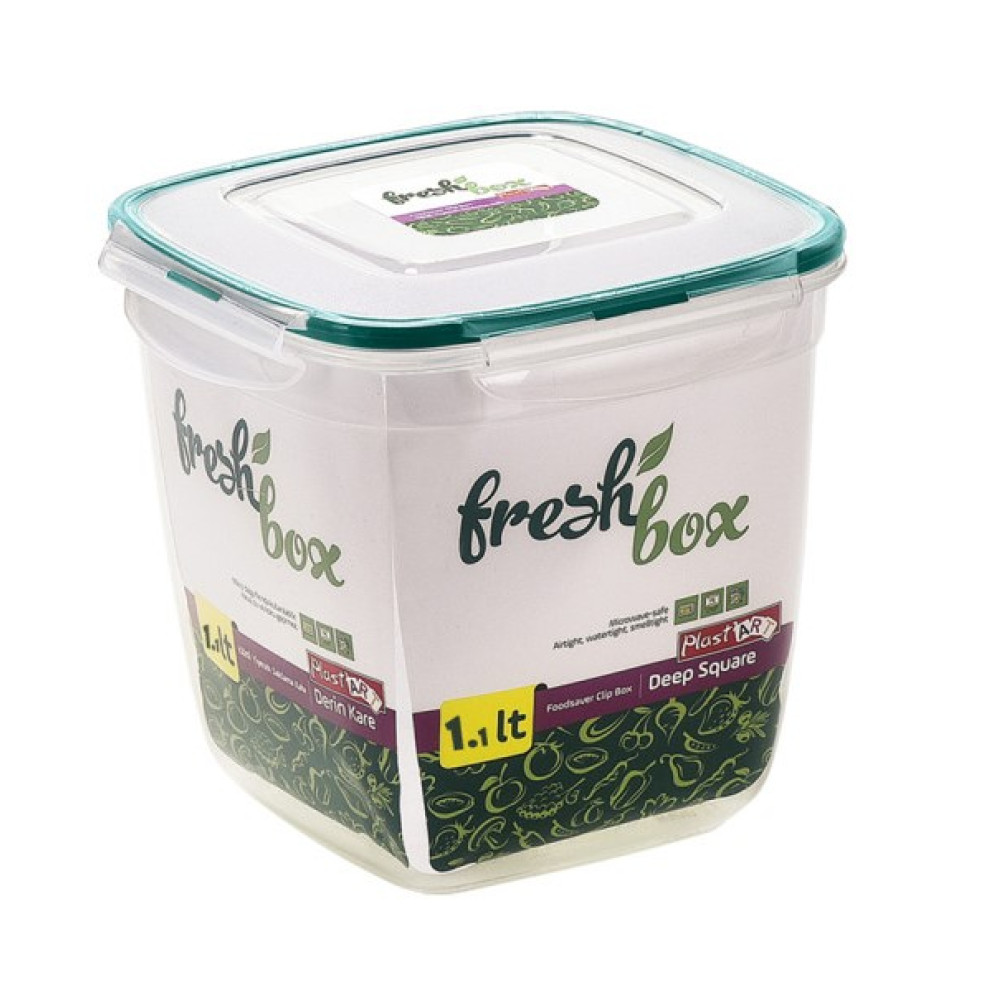 Контейнер Irak Plastik Fresh Box 1,1 л квадратный прозрачный (5235)
