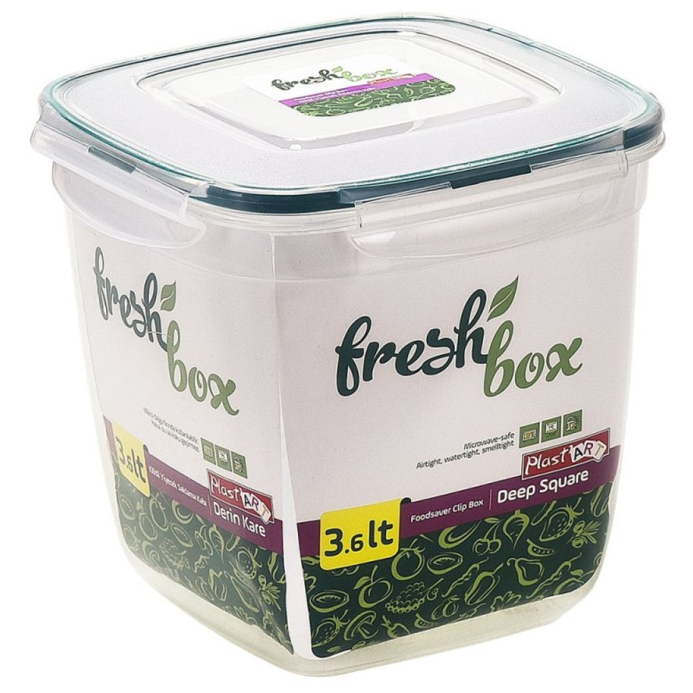 Контейнер Irak Plastik Fresh Box 3,6 л квадратный прозрачный (5238)