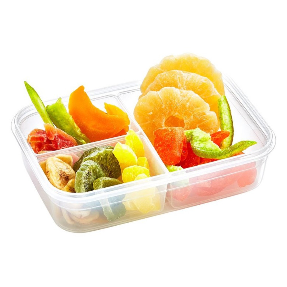 Контейнер Irak Plastik Fresh Box 3 відсіку 0,5+0,25+0,25 л прямокутний прозорий (5242)