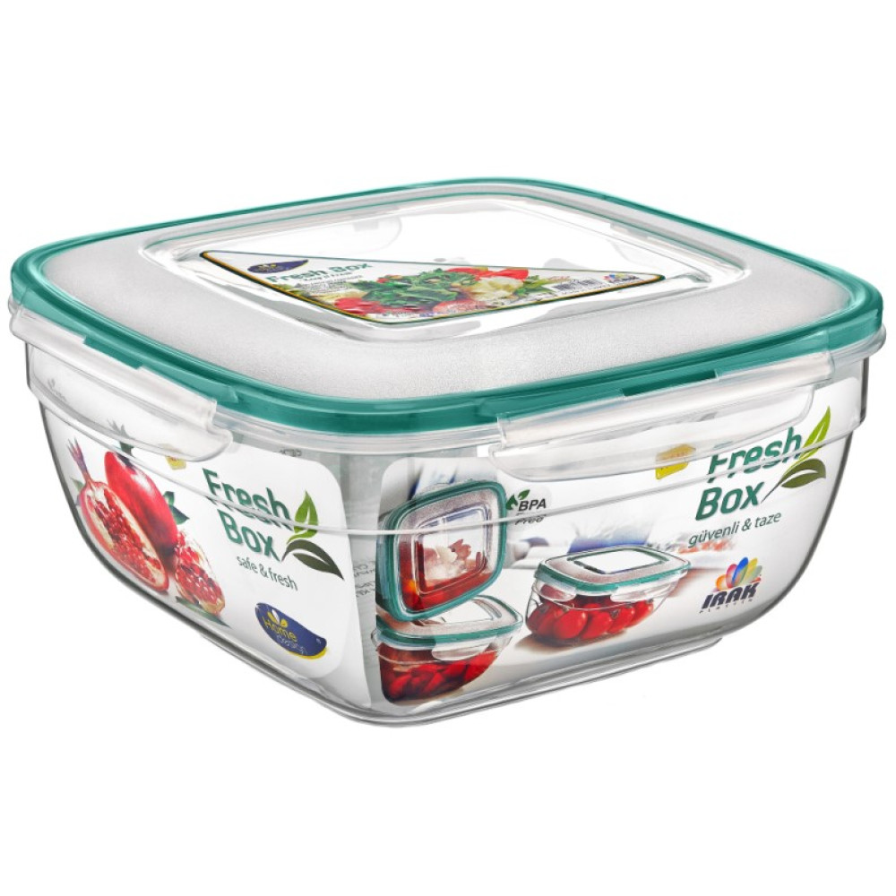 Контейнер Irak Plastik Fresh Box 1,0 л квадратный прозрачный (5289)