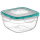 Контейнер Irak Plastik Fresh Box 1,0 л квадратный прозрачный (5289)