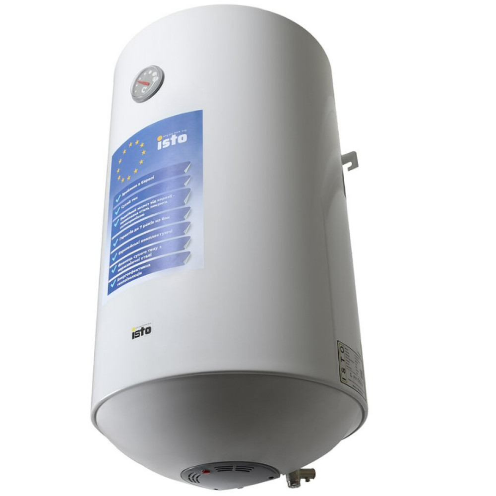 Водонагрівач Isto DRY HEATER 50 л, 1500 Вт, "сухий" ТЕН, вертикальний, циліндричний, білий (IVD504415/1H)