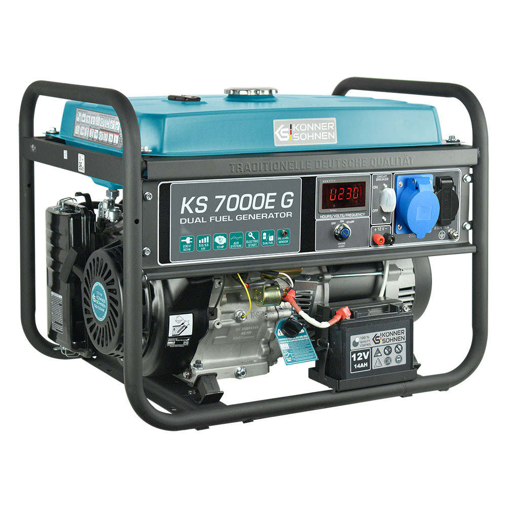 Генератор бензиновий газ/бензин Konner&Sohnen 5/5.5 кВт KS 7000E G