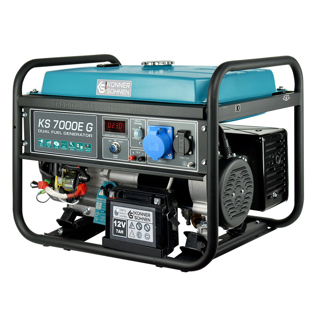 Генератор бензиновий газ/бензин Konner&Sohnen 5/5.5 кВт KS 7000E G