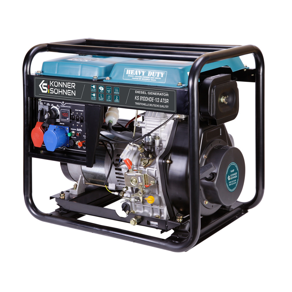 Генератор дизельний Konner&Sohnen 6/6.5 кВт KS 8100HDE-1/3 ATSR