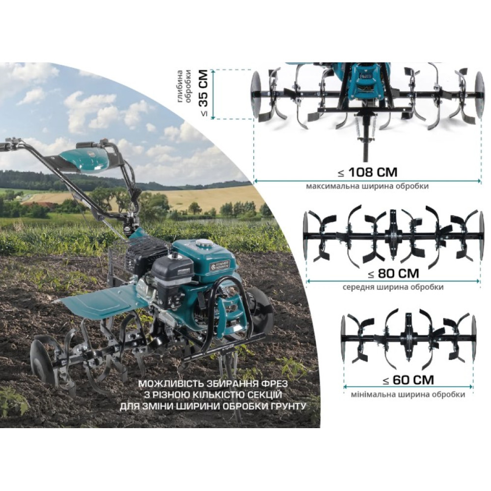 Бензиновый культиватор Konner&Sohnen KS 7HP-1050G