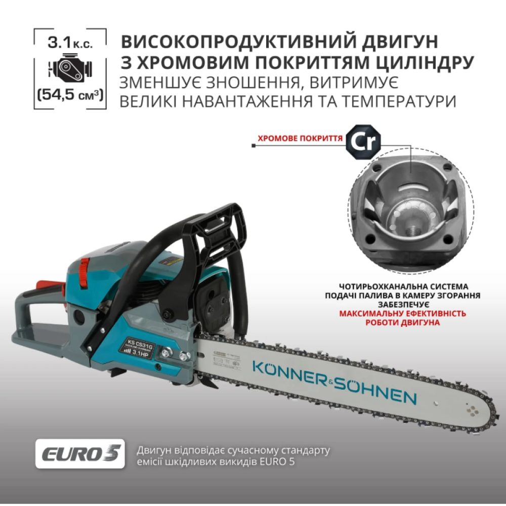 Бензинова пила Konner&Sohnen  KS CS31G-20