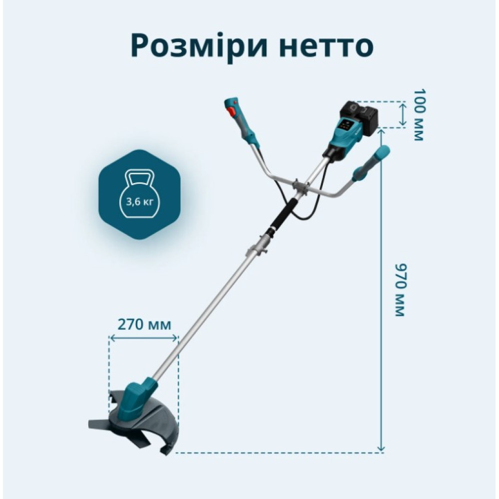 Тример садовий акумуляторний Konner&Sohnen + АКБ 2 × 20V та ЗП KS BCT-40V SET