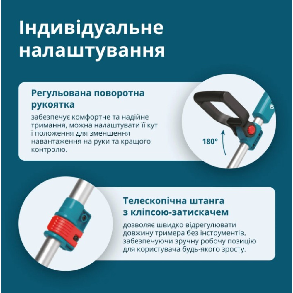 Тример садовий акумуляторний Konner&Sohnen без АКБ та ЗП KS CST-20V