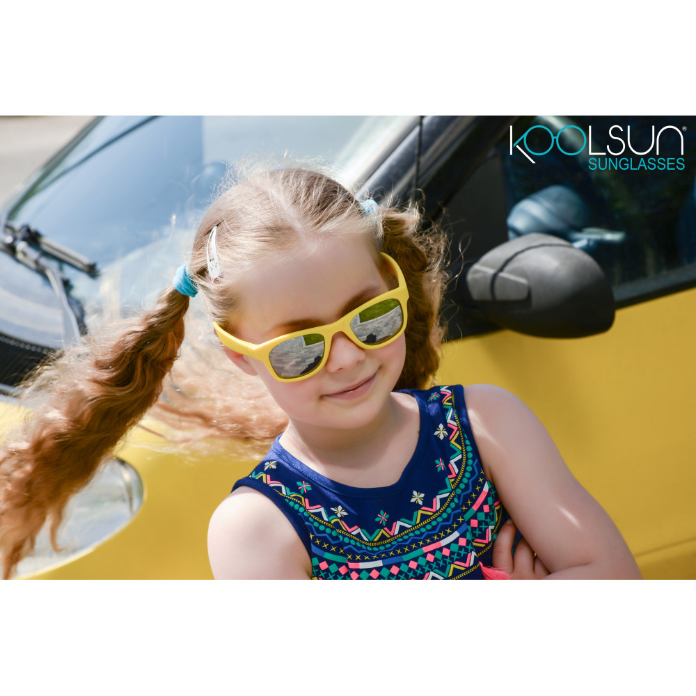 Сонцезахисні окуляри дитячі Koolsun Жовті від 3 років KS-WAGR003