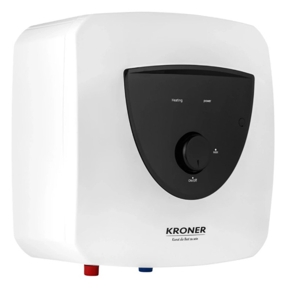 Водонагреватель Kroner Small K10SA1.5 1500 Вт, "мокрый" ТЭН, 10 л, квадратный, вертикальный, над мойкой, белый (CV034583)