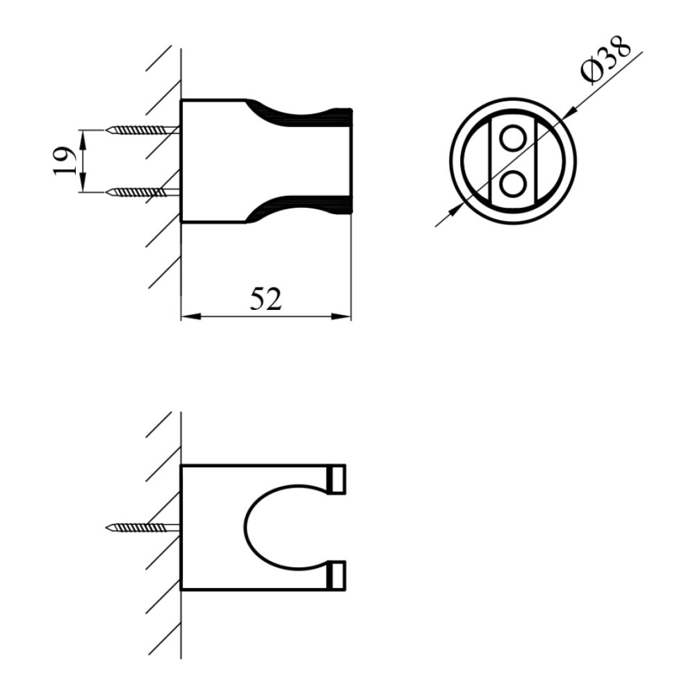 Держатель для душа Kroner Element 2840872901Z-0101 (CV036164)