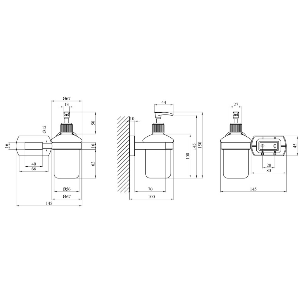 Дозатор для жидкого мыла Kroner KRP Graz - C95612 (CV035550)
