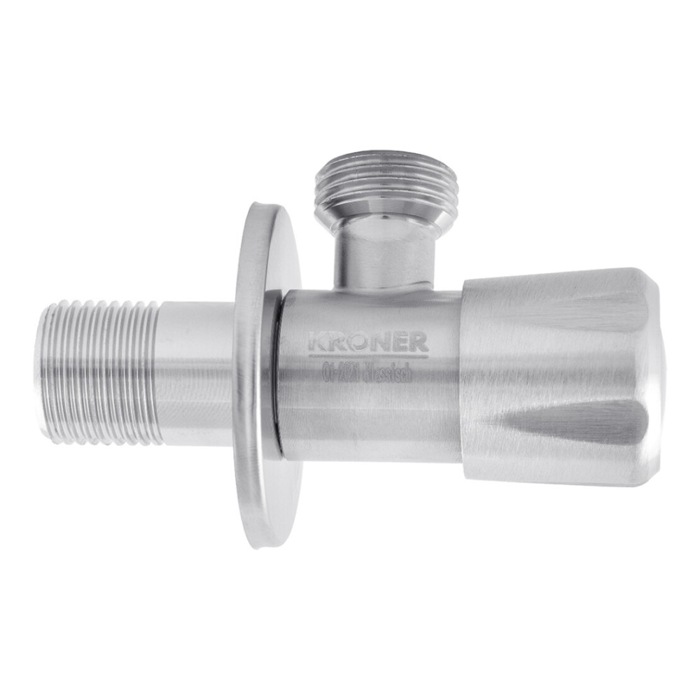 Кран приборный Kroner KRP Edelstahl Klassisch - ESG101 1/2"х1/2" НН (CV022974)