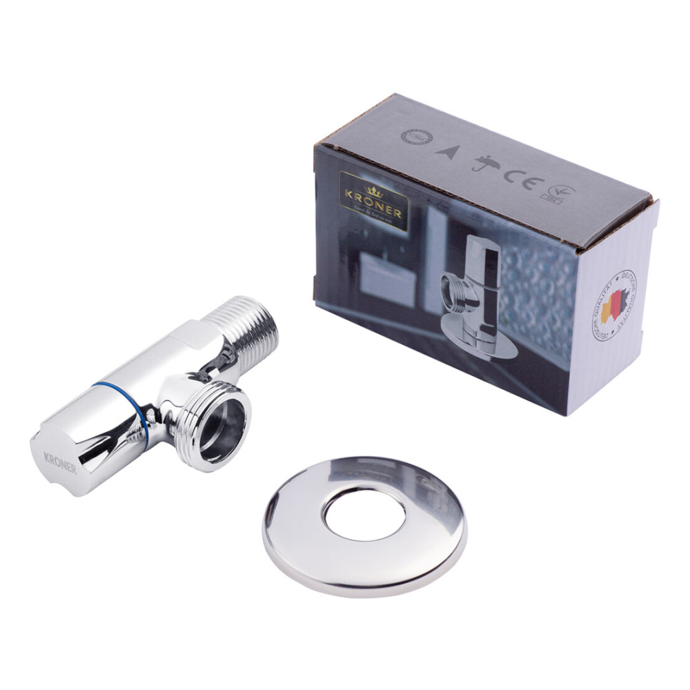 Кран приборный Kroner KRP Eckventil C302 1/2"х3/4" ЗЗ (CV027382)