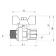 Кран кульовий Kroner 1" ВЗ PN40 метелик, нікельований (CV033212)