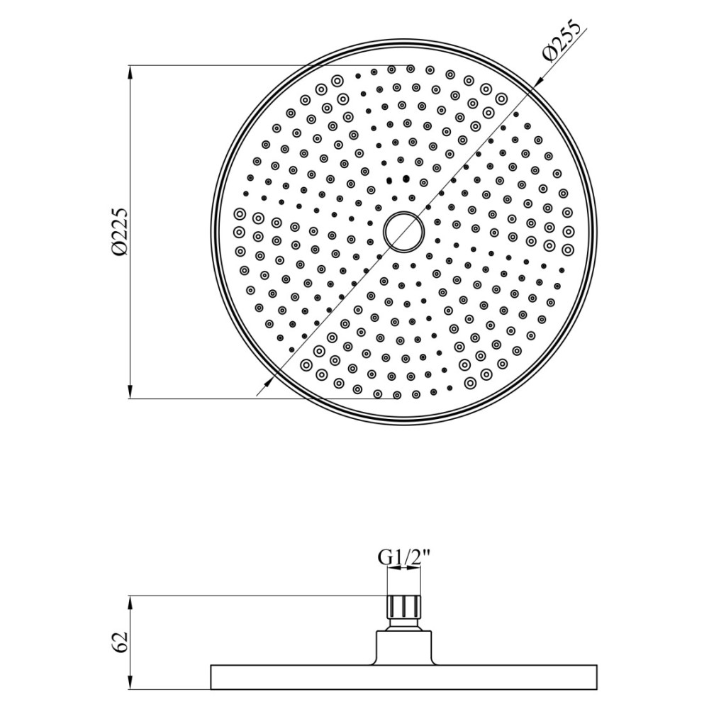 Лейка для верхнего душа Kroner Element 2801532923Z-5301 (CV036155)