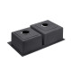Кухонная мойка Kroner KRP Schwarze - 7843ZHM PVD (3,0/1,0 мм) CV022797