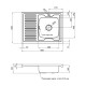 Кухонна мийка Kroner KRP Dekor - 6080R (0,6 мм) CV022815
