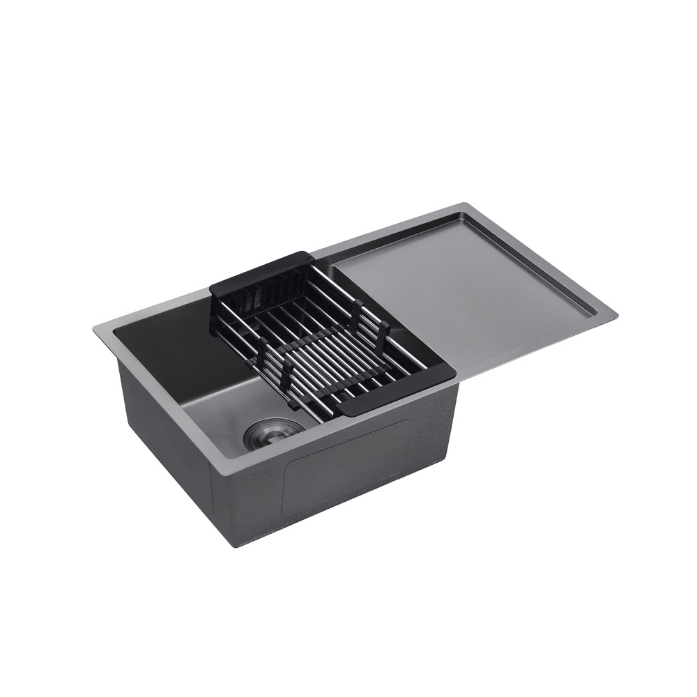 Кухонна мийка Kroner KRP Schwarze - 7844HM PVD (3,0/1,0 мм) CV025277